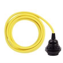 Dusty Yellow cable 3 m. w/bakelite lamp holder w/2 rings E27