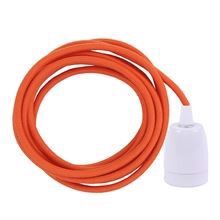 Dusty Deep orange cable 3 m. w/white porcelain