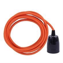 Dusty Deep orange cable 3 m. w/black porcelain