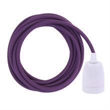 Dusty Purple cable 3 m. w/white porcelain