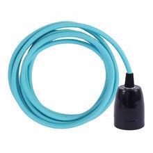 Dusty Clear blue cable 3 m. w/black porcelain
