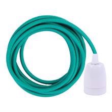 Dusty Turquoise cable 3 m. w/white porcelain