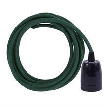 Dusty Dark green cable 3 m. w/black porcelain