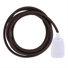 Dusty Brown cable 3 m. w/white porcelain