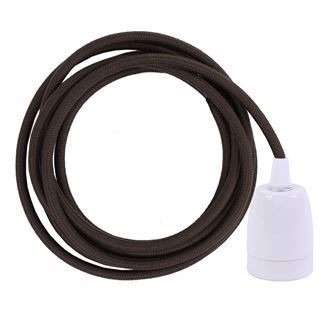 Dusty Brown cable 3 m. w/white porcelain