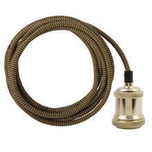 Dusty Curry Snake cable 3 m. w/brass lamp holder E27
