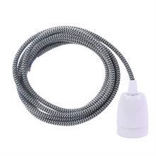 Dusty Black Snake cable 3 m. w/white porcelain