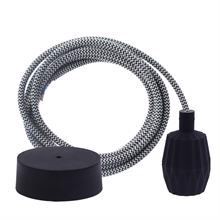 Dusty Black Snake cable 3 m. w/black Plisse