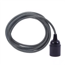 Dusty Grey Snake cable 3 m. w/bakelite lamp holder