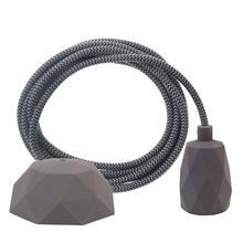 Dusty Grey Snake cable 3 m. w/dark grey Facet