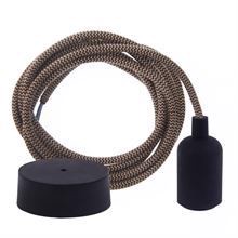 Dusty Latte Snake cable 3 m. w/black New