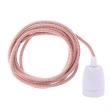 Dusty Peach Snake cable 3 m. w/white porcelain