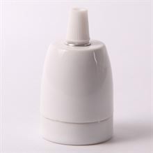White procelain lamp holder E27