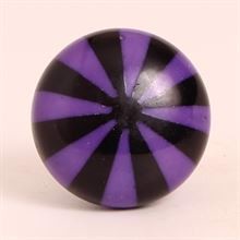 Black/purple polyresin knob