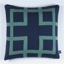 Square knitted cushion cover 50x50 Denim blue