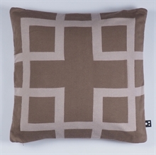 Square knitted cushion cover 50x50 Sandy