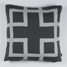 Square knitted cushion cover 50x50 Warm grey