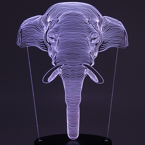 Acrylic plate Elephant