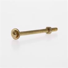 Screw with nut and flat washers Brass - 10 pcs.